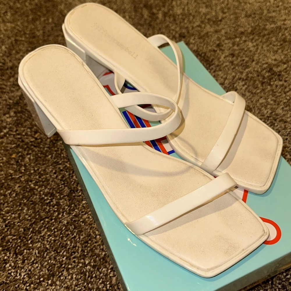 Used Jeffery Campbell White Short Heel